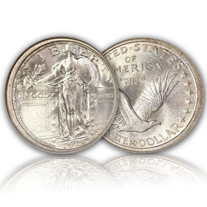 U.S. Coinage Standing Liberty Quarter 1916